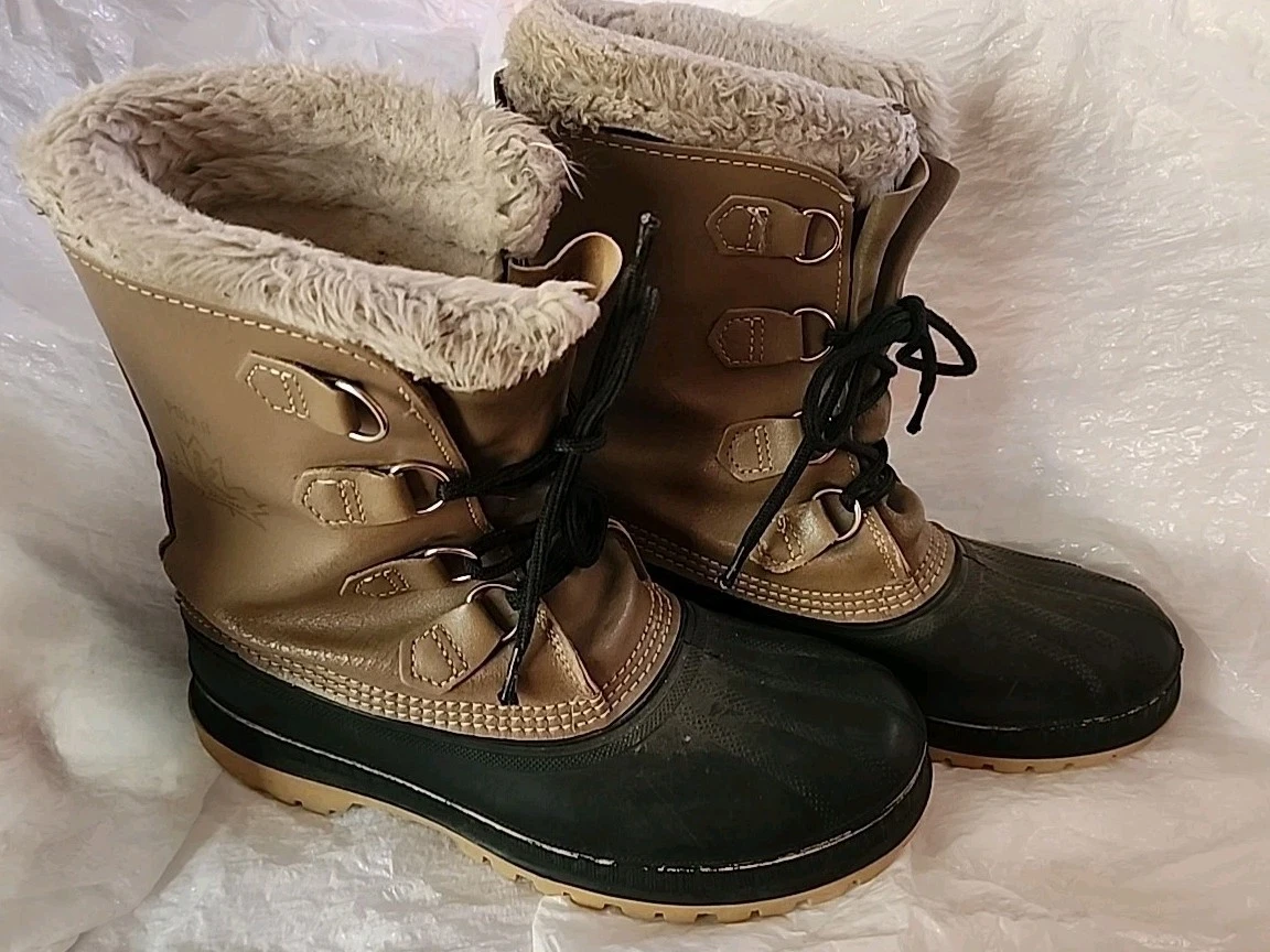 Sorel Caribou Kaufman Waterproof Boot Mens 8 VTG Lined Made In Canada