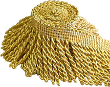 Curtain Fringes Bullion Fringe Trim 14 Yard X 2.5 Inches Fabric Trims and Embell