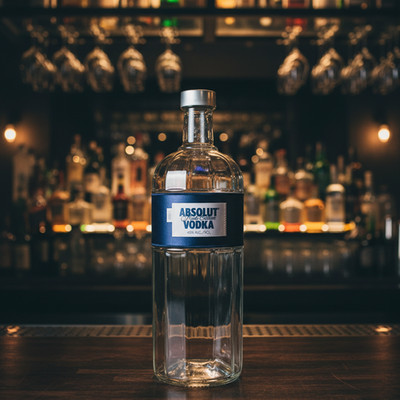 Absolut Vodka Glas 1 Liter Dekoflasche Gläser Ohne Inhalt Leer Gläser NEU