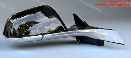 Black Right Passenger Side Mirror Chrome Base for Tesla Model 3 2017 2018-2023