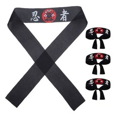  4 Pcs Costume De Chef Japonais Deguisement Samourai Bandeau Sport