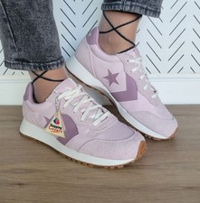 ❤️Converse Omega Entrenador Buey Rosa Púrpura Mujer Zapatos 8.5 Gamuza Tenis A16172C❤️