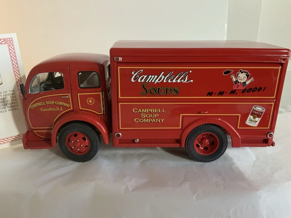 1950’s Campbell’s Soup Delivery Truck, Danbury Mint, Styrofoam Box, Cert Of Tit - Image 3 of 4