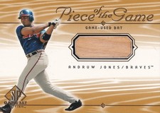 2001 Upper Deck #AJ Andruw Jones Piece of the Game SP Game Used Bat Edition