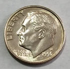 1996 W Roosevelt Dime w/ Peripheral Die Crack Error on Obverse & Reverse
