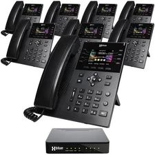 XBLUE QB1 System Bundle with 8 IP8g IP Phones Including (QB1-IP8g-4X8)