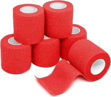 2 Inches 5 Yards 6 Pack Self Adhesive Bandage Medical Tape RED Rolls