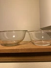 Vintage Pyrex Clear Glass Nesting Mixing Bowls 323 & 325 USA Made Set of 2