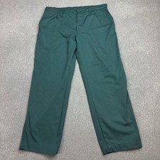 VINTAGE French Trousers Adult 38x30 Green Workwear Chore Canvas Utility Mens