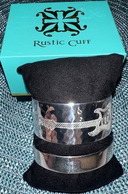 2 - Rustic Cuff Hard Rock Casino Tulsa Oklahoma Shape & Guitar - Silver Toned