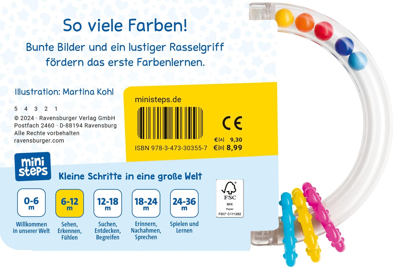 Thumbnail - Mein Buntes Rasselbuch | Martina Kohl | Ab 6 Monate | Buch | Ministeps