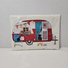MARY LAKE THOMPSON 30"x30" Flour Sack Kitchen Towel Red Rv Trailer Camping