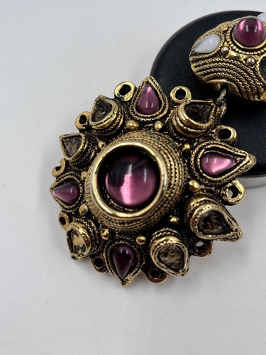 Vintage circa 1980 Claire Deve Paris Brutalist earrings - Imagen 4 de 9