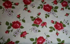 PIROUETTE Scattered Rosebuds Opal White Free Spirit Cotton Quilt Fabric 1/2 YARD