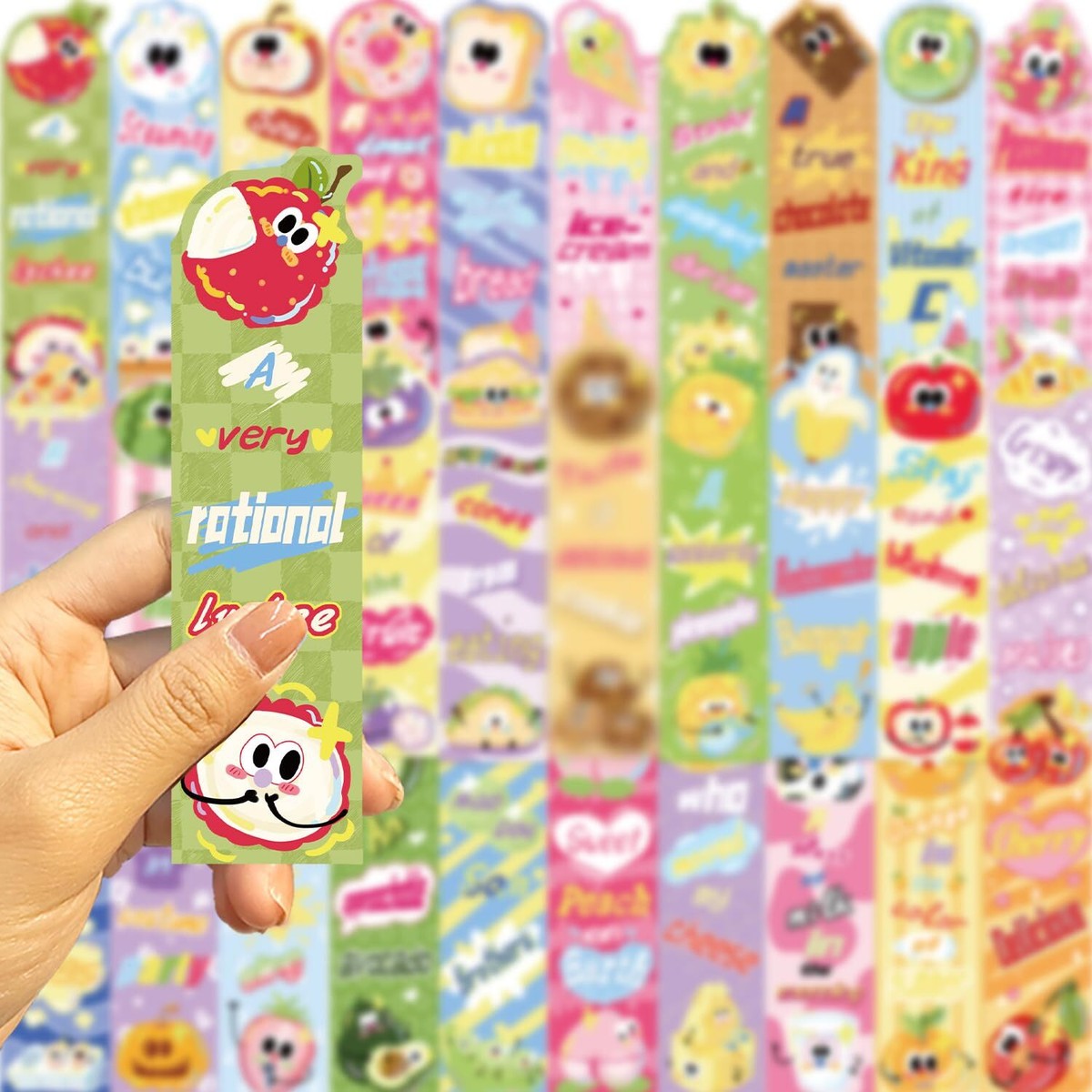 30 Pcs Fun Kid's Bookmarks - Animal & Fruit Scratch & Sniff, Classroom Rewards