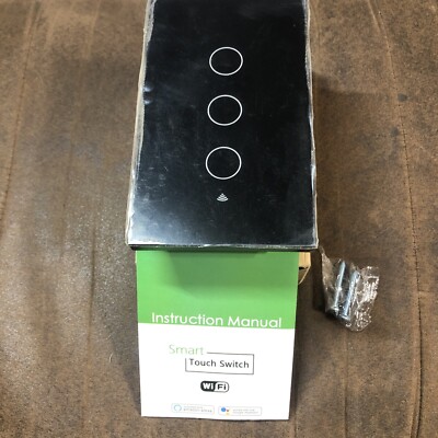 1 Gang WiFi Smart Wall Touch Light Switch Glass Panel Controls 3 Lights NEW!!!