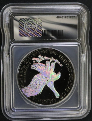 2024 ICG Genuine U.S. Silver Eagle Ruthenium Hologram 1 of 500 S$1