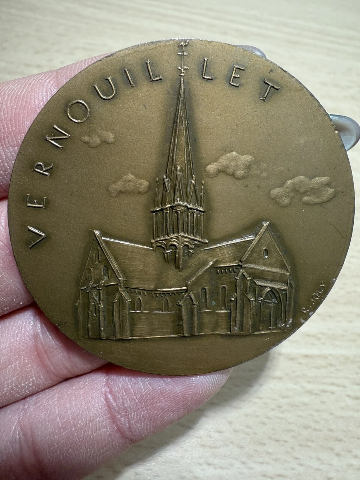 Médaille Jumelage Vernouillet Hainstadt 54,35 Grammes