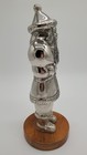 Classic Santa Claus Figure in Shiny Pewter Metal on Wooden Base - 13 1'2" Tall — photo 7