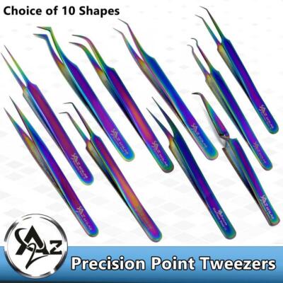 False Eyelash Extension Tweezers Beauty Tool Face Hair Removal Multi Color 