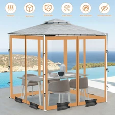 Mosquito Net Gazebo Replacement Netting with Sandbags For Outdoor Patio Garden