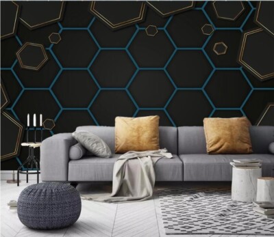 3D Polygon Marble ZHUA27080 Wallpaper Wall Murals Removable Self-adhesive Ann