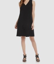 $129 Karen Kane Women's Black Sleeveless V-Neck Shift Dress Size US L