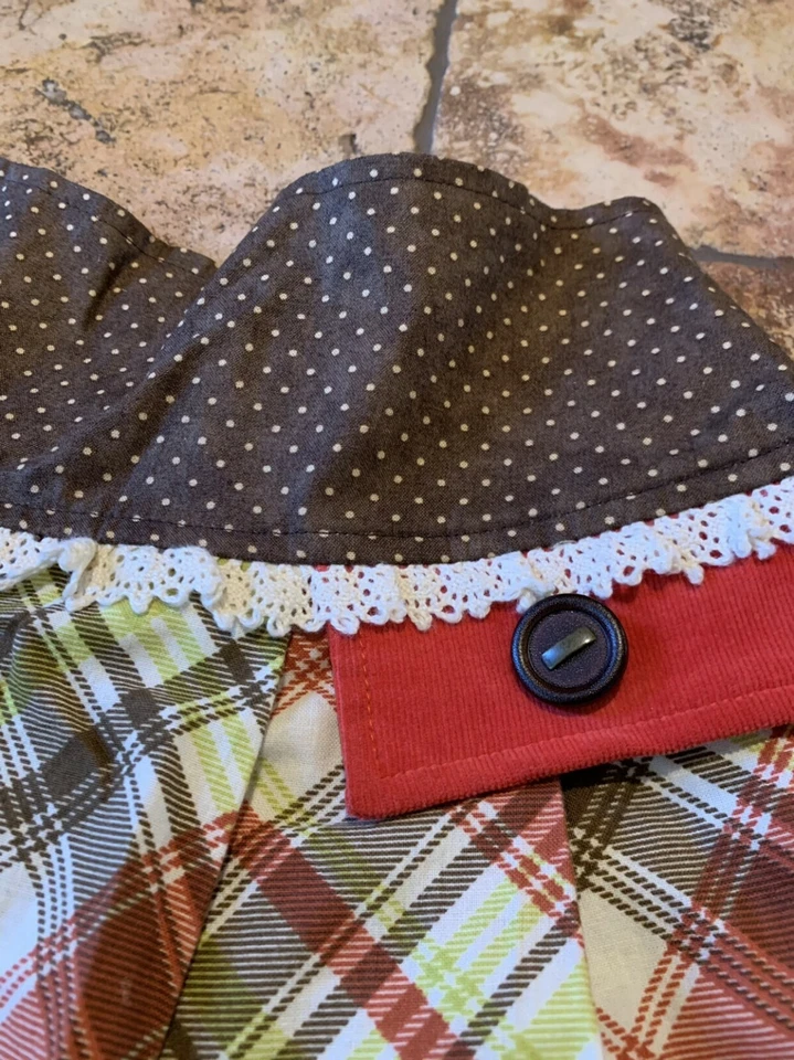 Falda plisada Persnickety talla 8 marrón rojo verde a cuadros Foto 2 de 4