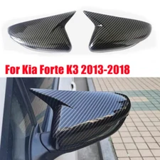 ABS Carbon Fiber OX Horn Side Mirror Cover Cap For Kia Forte K3 2013-2018
