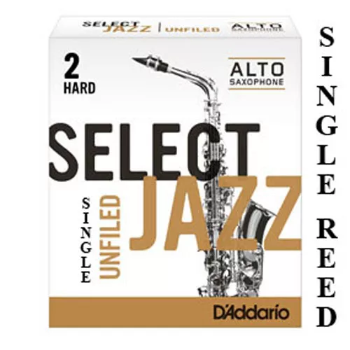 Rico Jazz Select Unfiled Alto Saxophone Single Reed 2M 2H 3S 3M 3H