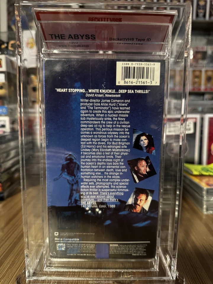 THE ABYSS VHS 1st RUN BECKET GRADED 7.5 Seal B- James Cameron RARE Classic - Image 4 of 4