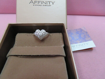Affinity Diamant Schmuck EA 925 Sterling Silber Diamant Ring Größe 7 - 2,77 Gramm