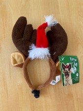 Reindeer Antlers Christmas Adjustable Headband SM-MED Dogs -100 to Pet Shelter