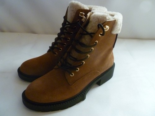 COACH Lorimer Suede Combat Booties Raw Umber Brown UK 4.5 RRP $265.00 US 6.5 37 - Picture 16 of 24