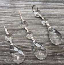 30pcs Crystal Clear Acrylic Bead Garland Chandelier Hanging Home Wedding Decor