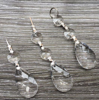 30pcs Clear Acrylic Crystal Beads Garland - Hanging Chandelier Wedding Party Decor