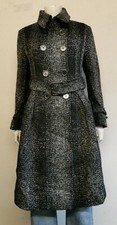 Burberry Wool / Blend Double Breasted Belted Overcoat. Made In Italy Women's 14