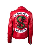 Mens Cafe Race Red Costume Leather Jacket For Women