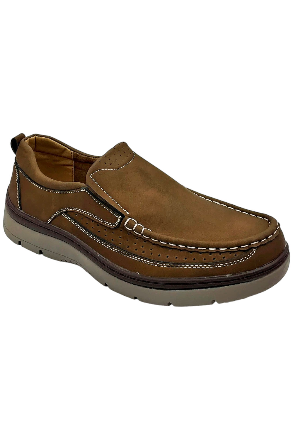 Мужские слипоны Aston Marc Comfort Casual коричневого цвета