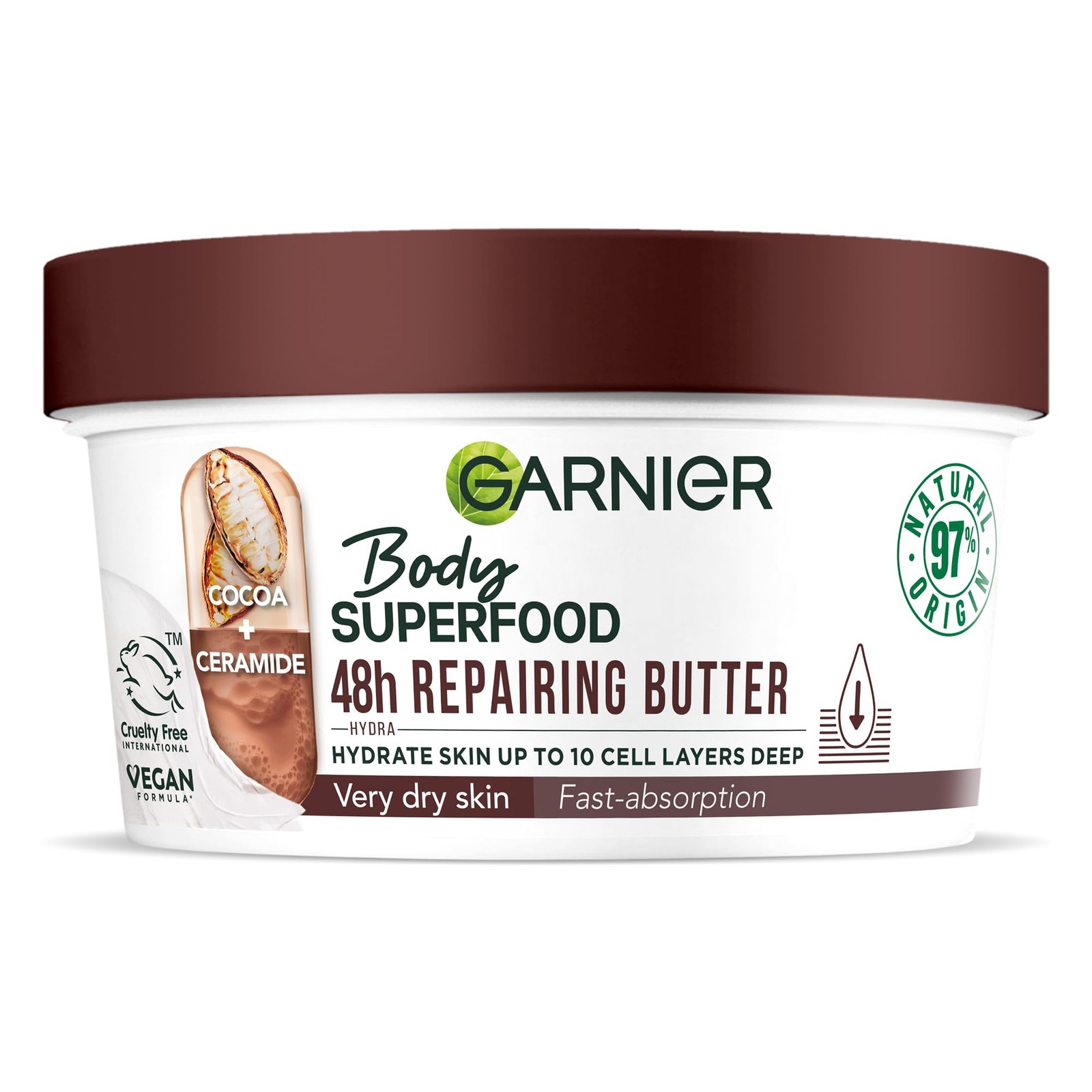 Garnier Body Superfood Cocoa Repairing Butter 300ml - Image 5