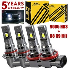 Per Chevy Sonic 2012-2020 Kit Combo Lampadine LED Faro 6000K Alto/Basso D8