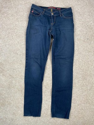 Miss Sixty Straight Leg Dark Jeans Damen 29inch W Ripped Style