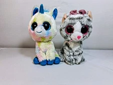 Ty Beanies Babies Blitz The Unicorn & Kiki The Cat 6 Inch Plushies Set Of 2 Cute