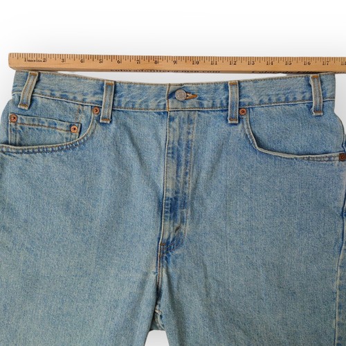Pantalones Cortos Levis 505 Para Hombre 36 x 8 Azul Denim Lavado Claro Hecho en EE. UU. De Colección Años 90 Papá Y2K - Imagen 7 de 11