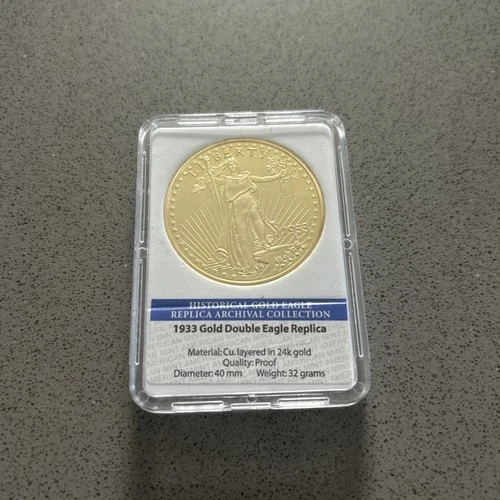 1933 Gold Double Eagle Liberty Replica Historical Archival Coin ~