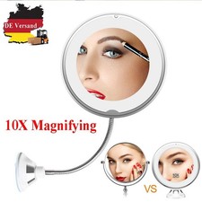 DE 10-fach Vergrößerung LED Schminkspiegel Kosmetikspiegel mit Saugnapf Spiegel