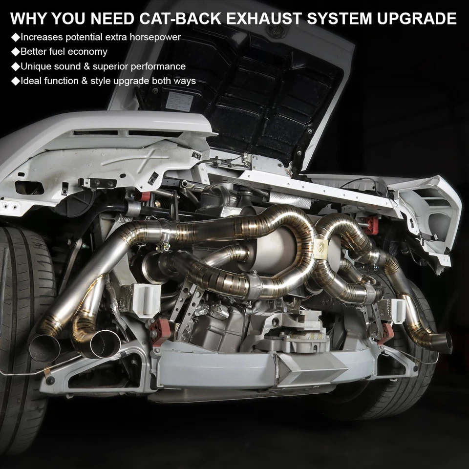 Fits 2015-2019 Lamborghini Huracan LP580 LP610 Titanium Catback Exhaust System Foto 3 de 4