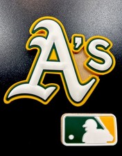 3D Bumper - A s & League Baseball Helmet Embl...
