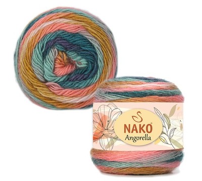 NAKO Angorella Farbverlaufswolle, Winterwolle ,Handstrickgarn