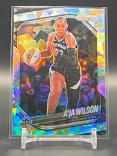 2025 Panini Prizm WNBA A'Ja Wilson Ice Prizm #76 Las Vegas Aces Goat